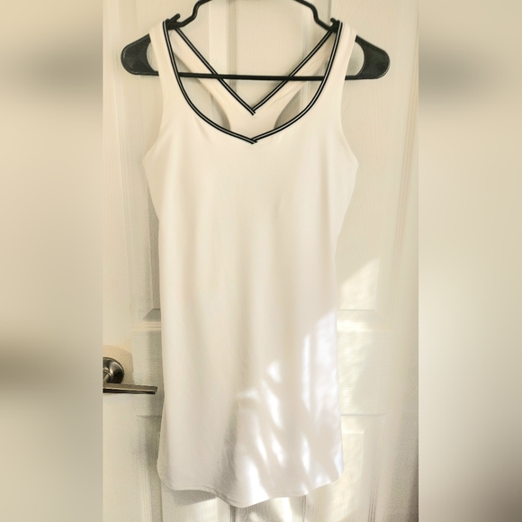 all in motion Dresses & Skirts - All in Motion White Chemise with Black Trim